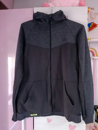 Sudadera con capucha hombre gris oscuro