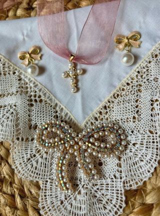 Aderezo fallera niña pendientes lazo