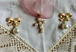 Aderezo fallera niña pendientes lazo