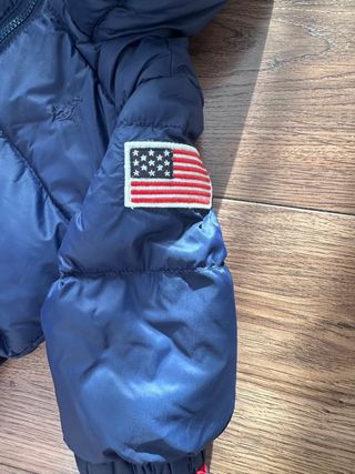 Mono acolchado Raph Laurent azul y rojo 3 meses