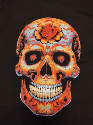 Camiseta Calavera Colorida
