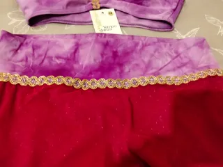Conjunto danza vientre morado y fucsia