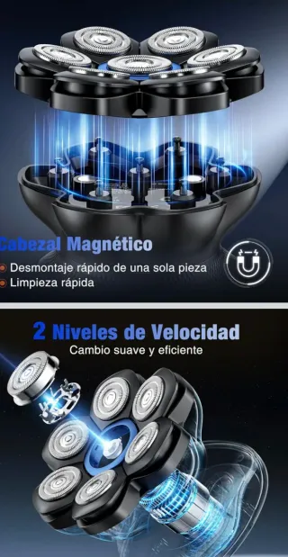 Afeitadora Kensen 7D Cabezal Flotante Negra