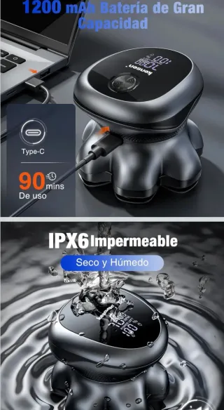 Afeitadora Kensen 7D Cabezal Flotante Negra