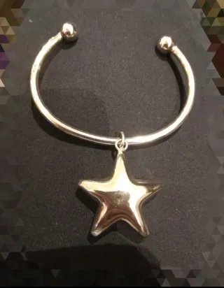 Pulsera chapada en plata con estrella