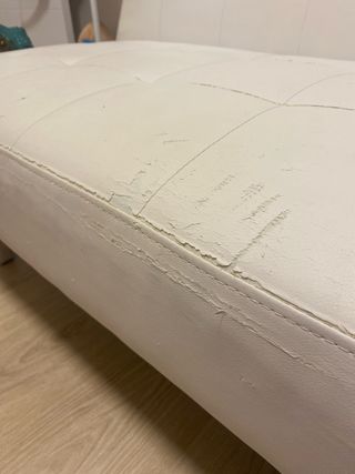 Sofá Cama Blanco Piel Sintética Maisons du Monde