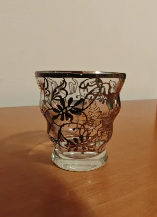 Set 6 bicchieri da liquore con bottiglia Vintage