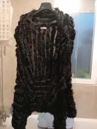 Chaleco pelo negro talla única