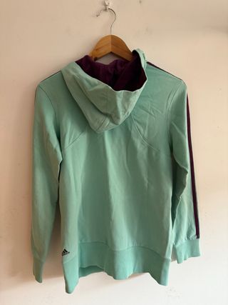 Sudadera Adidas vintage turquesa y morado