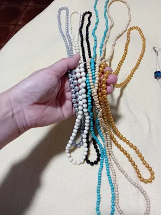 Lote 9 collane di bijouterie