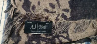 Armani Jeans Pashmina Unisex Azul y Beige