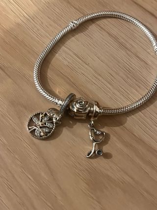 Pulsera Pandora plata con charms