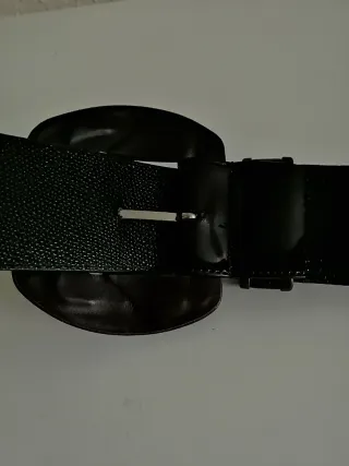 Cinturón negro mujer hebilla grande