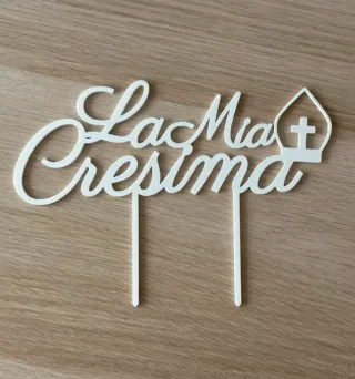 Cake Topper Cresima con Croce