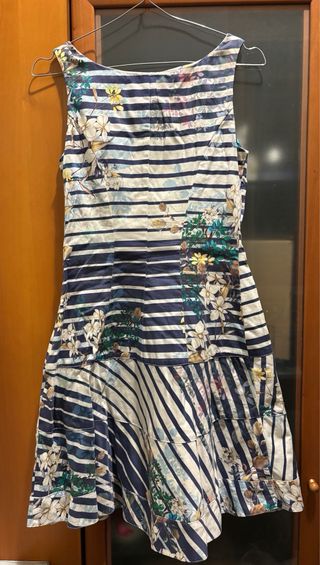 Vestito Nadine donna fantasia floreale righe