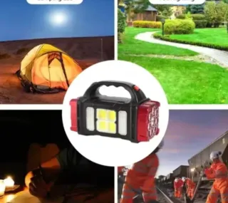 Torcia LED Ricaricabile USB Potente con Manico