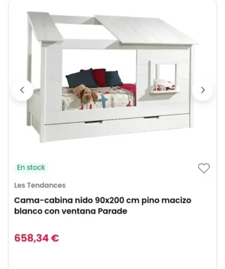 Cama Cabaña Infantil Blanca