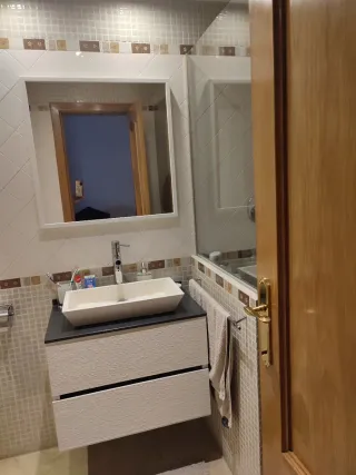 Espejo Baño 70x80 Madera y Cristal