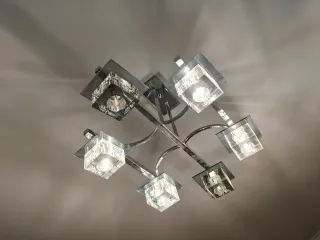 Lámpara de techo moderna cristal y metal