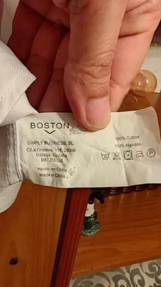 Camisa Blanca Boston 100% Algodón RegularFit T:44