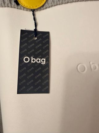 Borsa O bag bianca e gialla