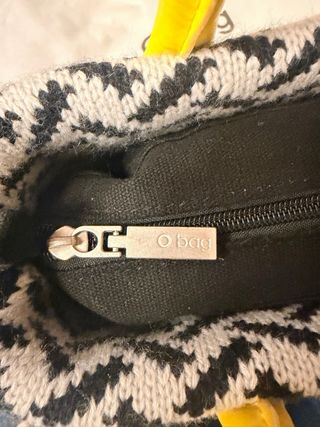 Borsa O bag bianca e gialla