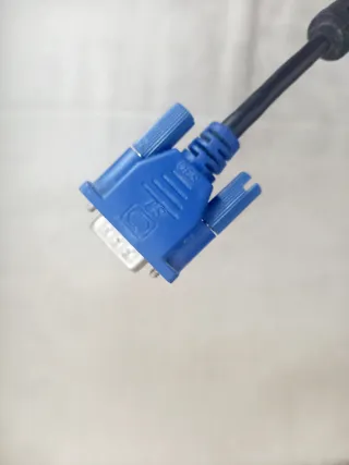Cable VGA a VGA Conector Doble Dual Accesorio Azul