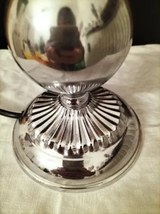 Lampada da tavolo acciaio e Murano