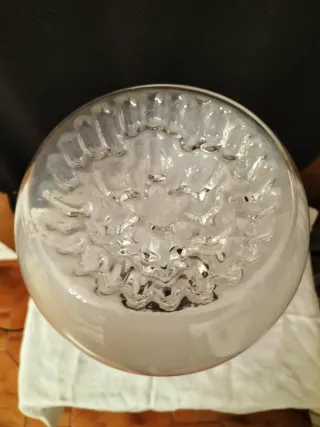 Lampada da tavolo acciaio e Murano