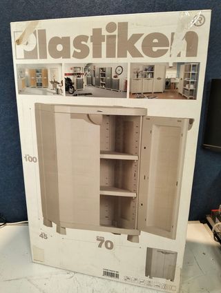 Armario de Resina PLASTIKEN 70 cm 2 Estantes Exterior