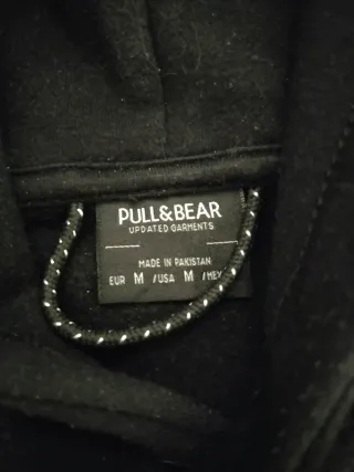 Felpa cappuccio Pull&Bear Uomo M Nera Basic