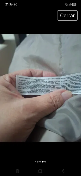 Chaleco largo acolchado beige