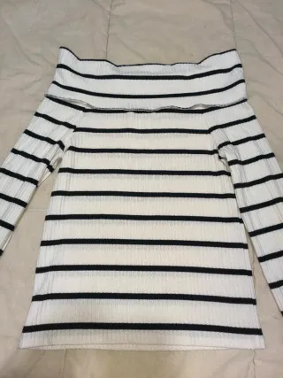 Jersey Rayas Blanco y Negro Talla S