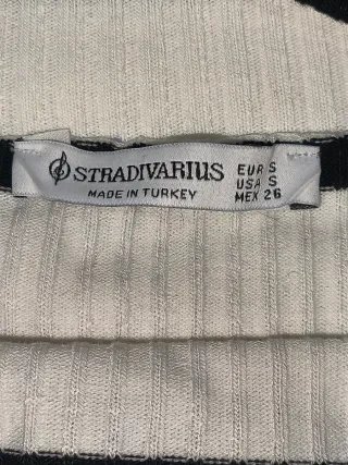 Jersey Rayas Blanco y Negro Talla S