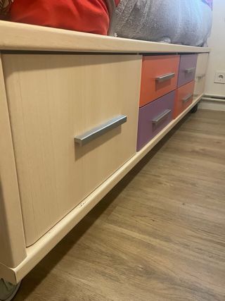 Cama 90x200cm con cajones