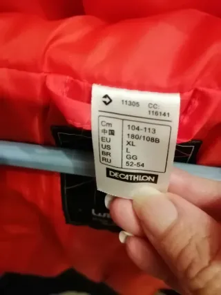 Anorak Wed'ze Talla XL Azul Naranja