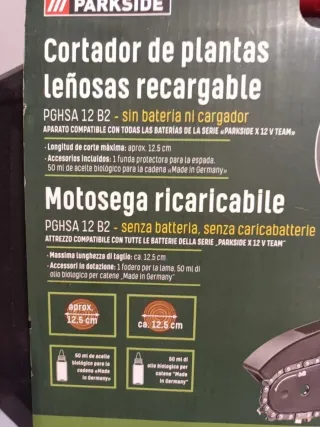 Minimotosierra Batería PARKSIDE 12V