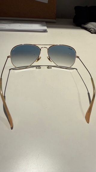 Gafas de sol Ray-Ban Aviator Azul Dorado nuevas