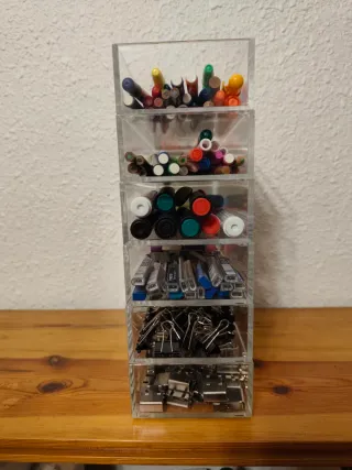 Lote 6 cajas organizadoras de metacrilato