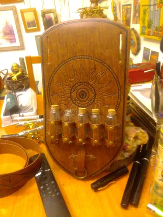 Riñonera de piel porta muestras para el cinto