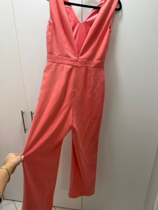 Tuta elegante arancione/rosa