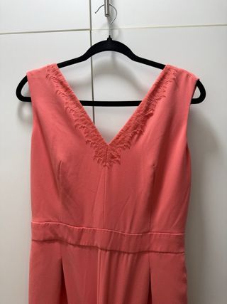 Tuta elegante arancione/rosa