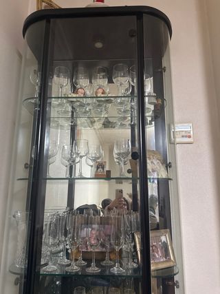 Vitrina expositora cristal y metal