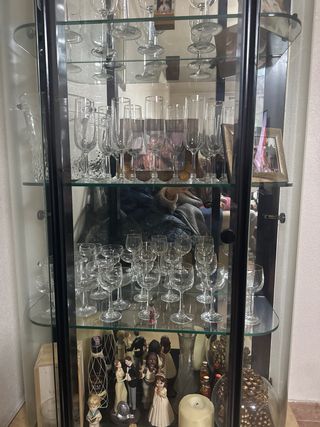 Vitrina expositora cristal y metal