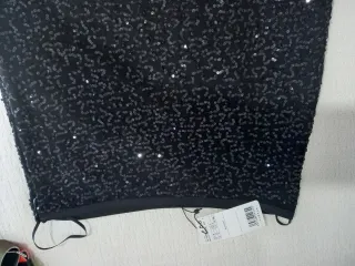 Minifalda Mango negra lentejuelas