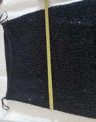 Minifalda Mango negra lentejuelas