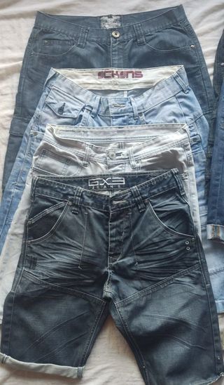 LOTE 9 PANTALONES VAQUEROS CORTOS