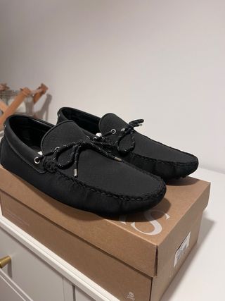Mocasines de hombre azul oscuro