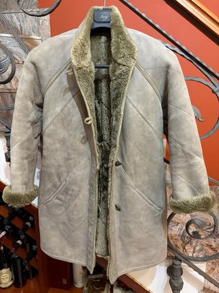 Cappotto Montone Shearling vera Pelle Scamosciata