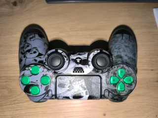 Mando PS4 Personalizado Calaveras Verde